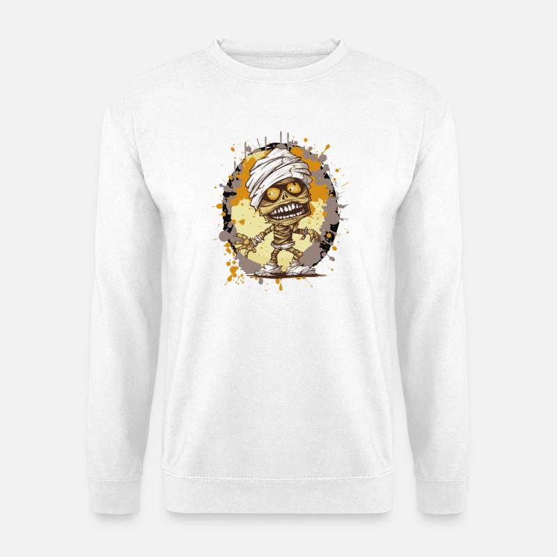 Mumie im Splatter-Look - Unisex Pullover - Weiß