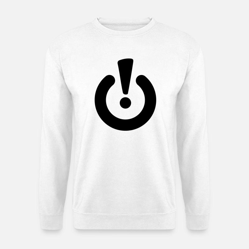Standby Symbol – TV Strom Aus An Energiesparen - Unisex Pullover - Weiß