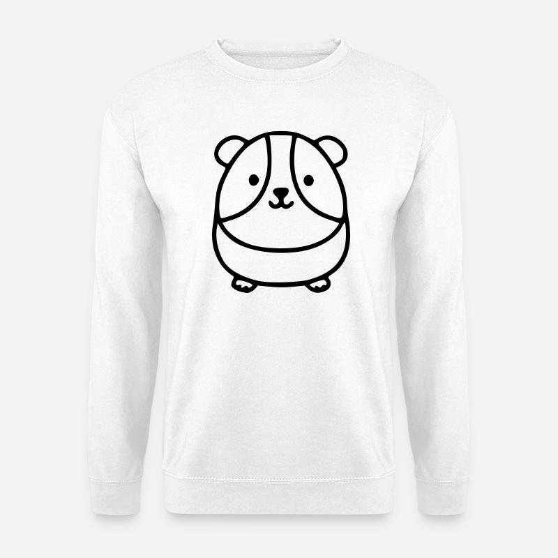 Süßes rundes Meerschweinchen | Kawaii - Unisex Pullover - Weiß