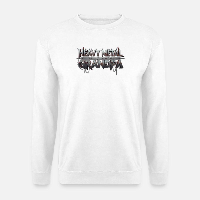 Heavy Metal Grandpa - Unisex Pullover - Weiß