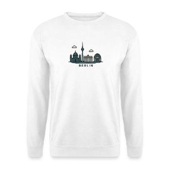 Berliner Skyline  - Unisex Pullover - Weiß - Vorne