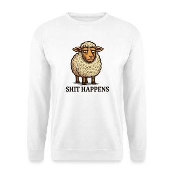 Müdes Schaf Spruchshirt - Unisex Pullover - Weiß - Vorne
