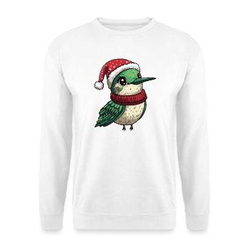 Kolibri Vogel Weihnachten Xmas - Unisex Pullover - Weiß - Vorne