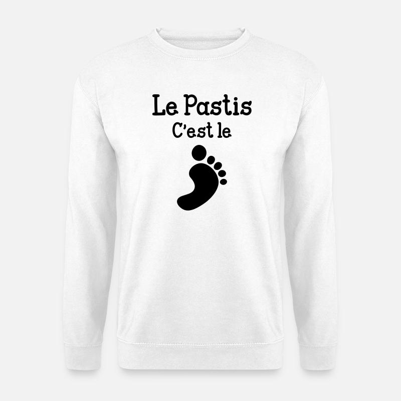 Pastis ist der Fuß – Alkohol - Unisex Pullover - Weiß