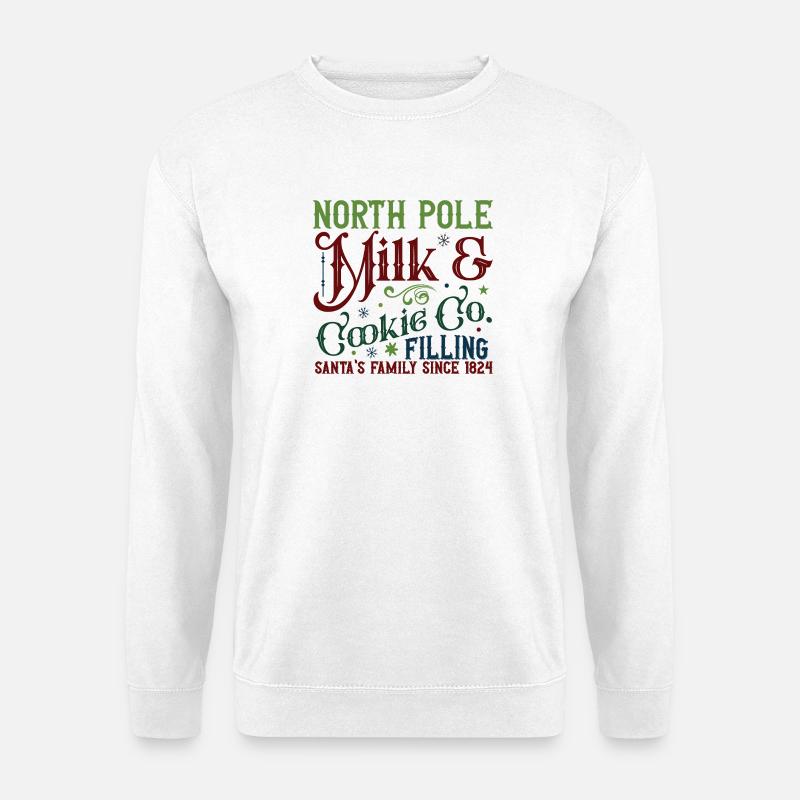 North Pole Milk & Biscuits Collection - Unisex Sweatshirt - white