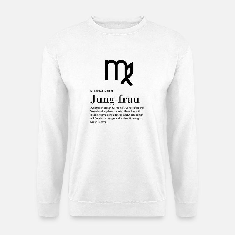 Sternzeichen Jungfrau  - Unisex Pullover - Weiß