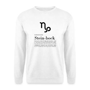 Sternzeichen Steinbock - Unisex Pullover - Weiß - Vorne