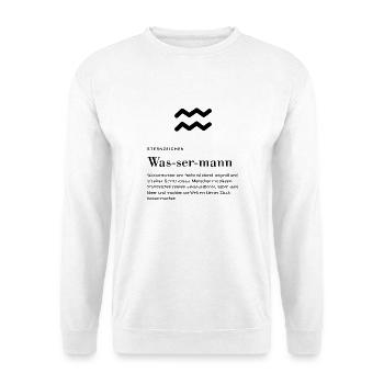 Zodiac sign Aquarius - Unisex Sweatshirt - white - Front