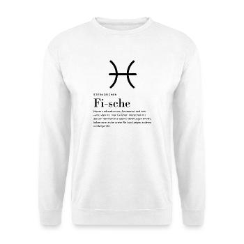 Sternzeichen Fische - Unisex Pullover - Weiß - Vorne