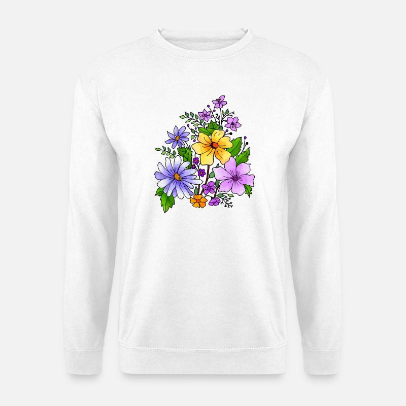 Blumen - Unisex Pullover - Weiß