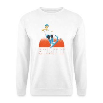 Stunt It Scooter Trick Rider Design - Unisex Pullover - Weiß - Vorne
