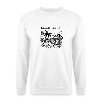 Stranddesign - Unisex Pullover - Weiß - Vorne