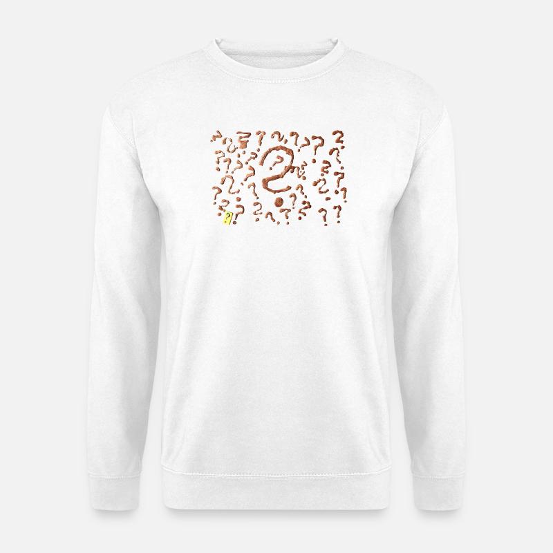 many question marks artwork - Unisex Sweatshirt - white