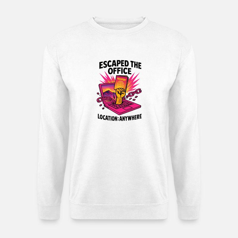 Telecommuting - telecommuting - Full Remote - Unisex Sweatshirt - white