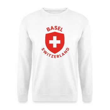 Bouclier de Bâle croix suisse - Sweat-shirt Unisexe - blanc - Devant