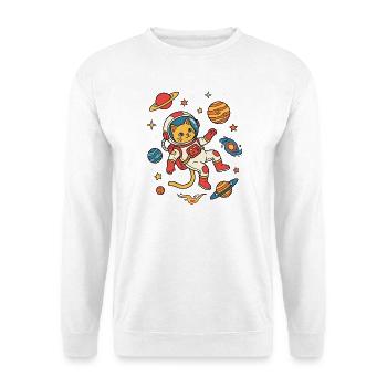 Astronaut Cat Galaxy Adventure - Unisex Sweatshirt - white - Front