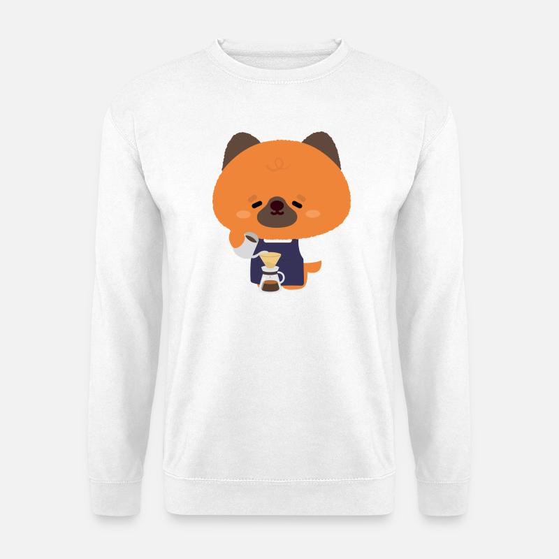 Deutscher Schäferhund-Barista - Unisex Pullover - Weiß