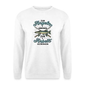 Born to Fish - Vintage Funny Angler - Unisex Sweatshirt - white - Front