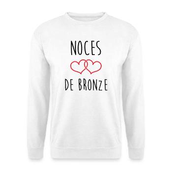 Bronze Wedding 22 Years of Love - Unisex Sweatshirt - white - Front