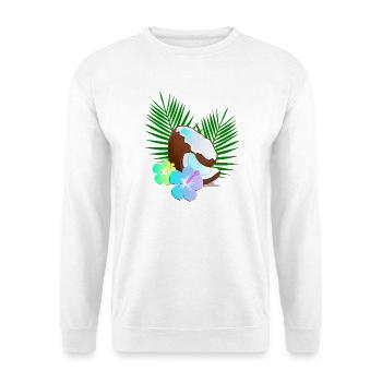 Kokosnuss Insel Tropen Hibiskus - Unisex Pullover - Weiß - Vorne