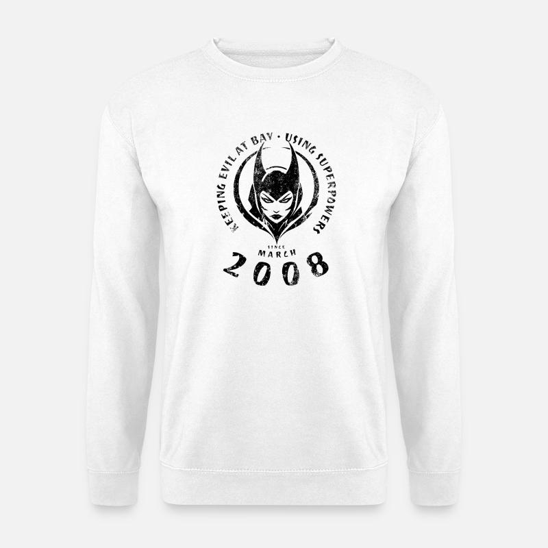 18. Birthday Using Superpowers Since 03/2008 - Unisex Sweatshirt - white