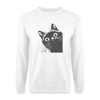 Black cat - Unisex Sweatshirt - white - Front