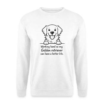 Mein Golden Retriever kann ein besseres Leben haben - Unisex Pullover - Weiß - Vorne