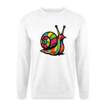 Rainbow Snail: Pop Art Gastropod - Unisex Sweatshirt - white - Front