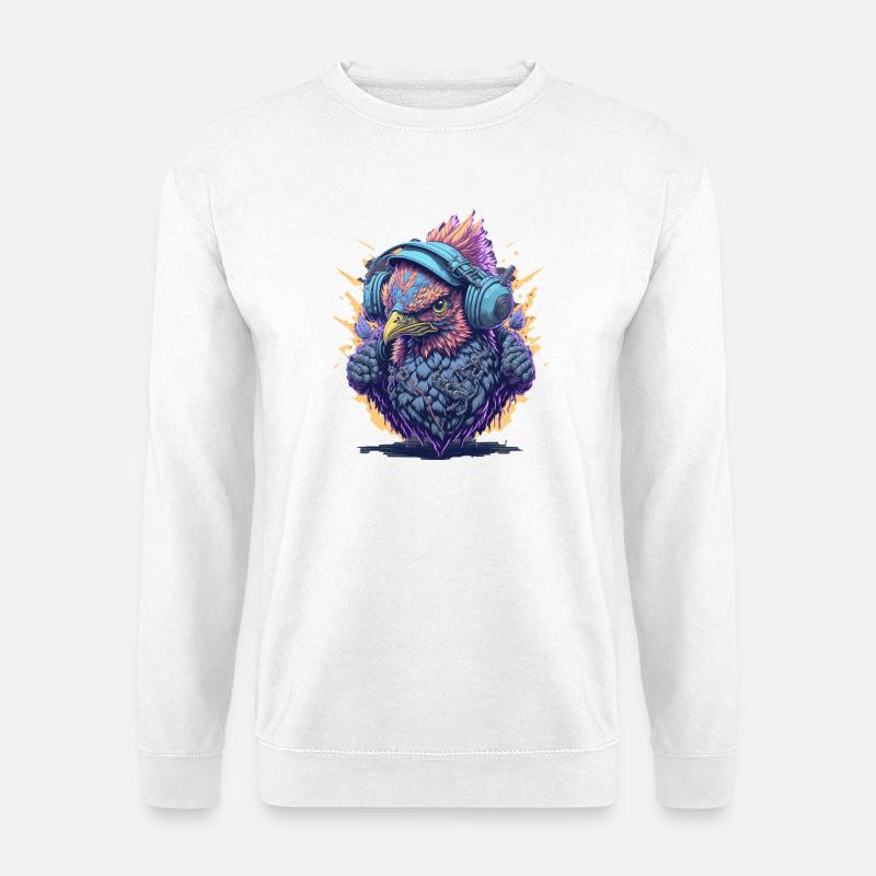 DJ mit Kopfhörer - Unisex Pullover - Weiß