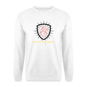 Protect Energy Herz Schild - Unisex Pullover - Weiß - Vorne