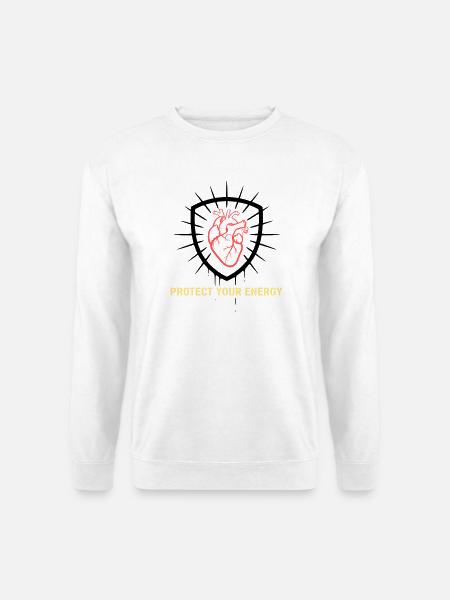 Protect Energy Heart Shield - Unisex Sweatshirt - white
