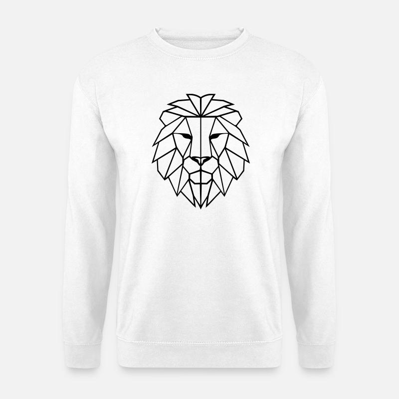 Löwe Polygon - Unisex Pullover - Weiß