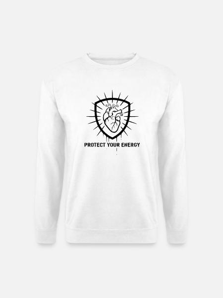 Strong Protect Your Energy Shield - Unisex Sweatshirt - white