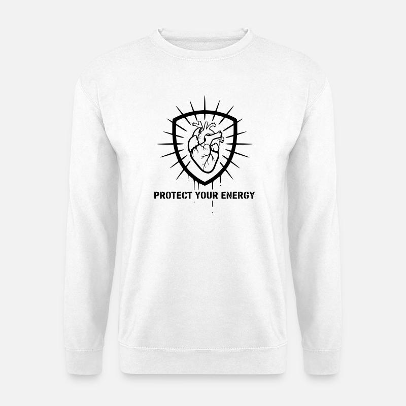 Strong Protect Your Energy Shield - Unisex Sweatshirt - white