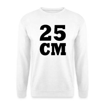 25 cm - Unisex Sweatshirt - white - Front