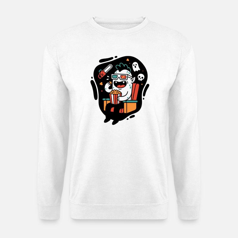 Kinomonster Popcorn Spaß - Unisex Pullover - Weiß
