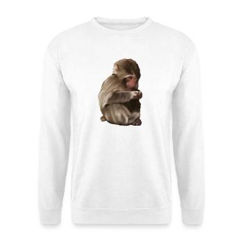 Punch - the lonely monkey - Unisex Sweatshirt - white - Front