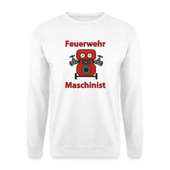 Feuerwehr Maschinist Cartoon - Unisex Pullover - Weiß - Vorne