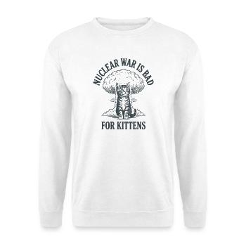 Kätzchen gegen Atomkrieg - Unisex Pullover - Weiß - Vorne