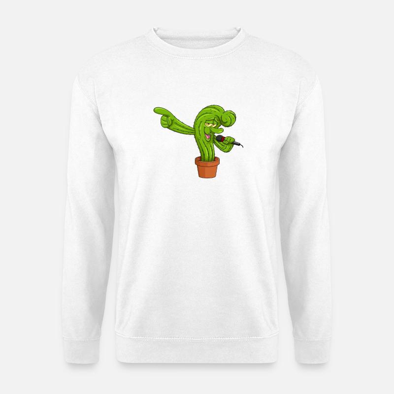 Cactonium funny character cactus meme - Unisex Sweatshirt - white