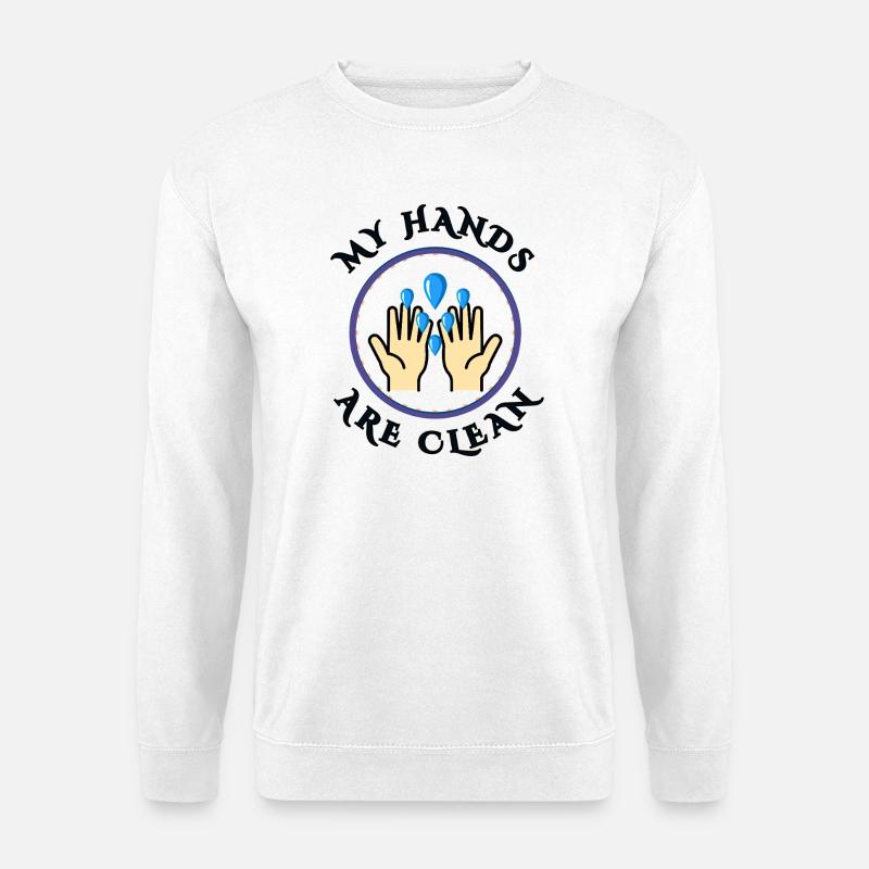 Clean hands - Unisex Sweatshirt - white