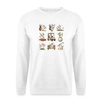 Lustiges Golf Design für echte Golfer - Unisex Pullover - Weiß - Vorne