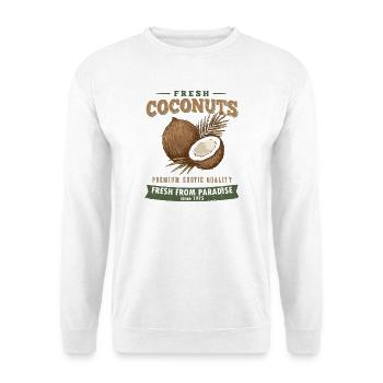 Vintage Kokosnuss Shirt, Tropical Coconut Style - Sweat-shirt Unisexe - blanc - Devant