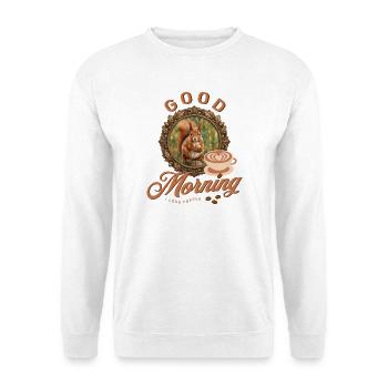 Café du matin avec des écureuils - Sweat-shirt Unisexe - blanc - Devant