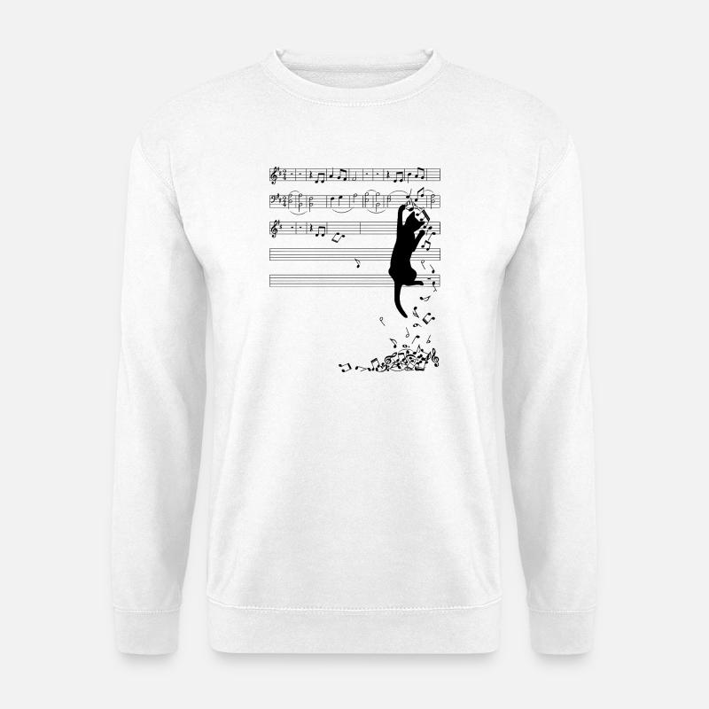 Musical Cat Art - Unisex Sweatshirt - white