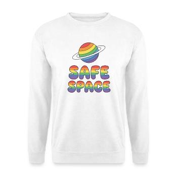 LBGTQIA+ Safe Space Pride Month Aufkleber – Safe Spa - Unisex Pullover - Weiß - Vorne