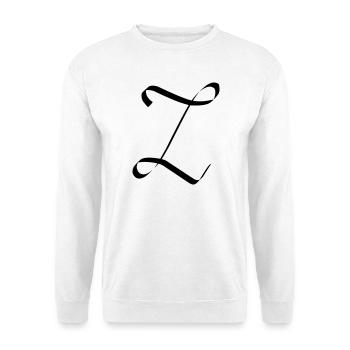 Lettre Z - Sweat-shirt Unisexe - blanc - Devant