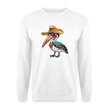 Pelican Bird Funny Sombrero - Unisex Sweatshirt - white - Front