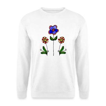Fleur - Sweat-shirt Unisexe - blanc - Devant