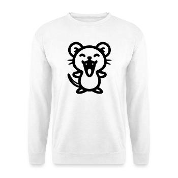 souris - Sweat-shirt Unisexe - blanc - Devant